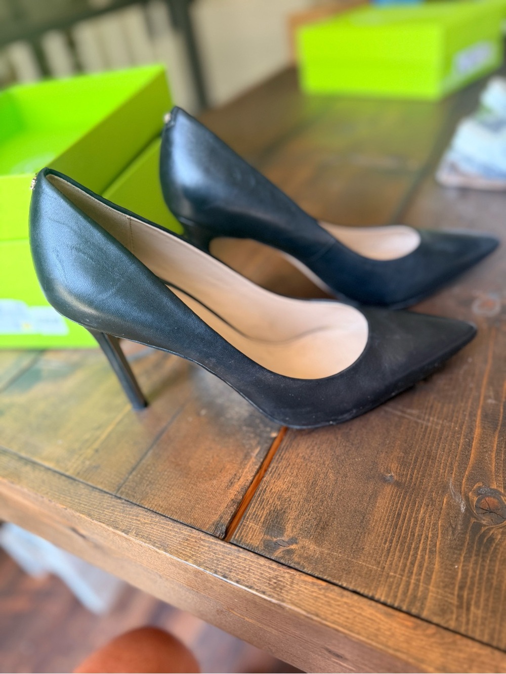 Sam Edelman Black Pointed-Toe Pumps - Picture 4 of 8